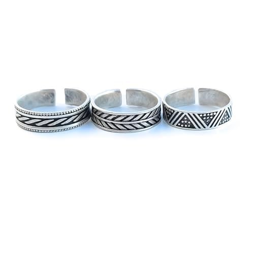 Trend Collection Gümüş Kaplama Alyans Sezar Üçgen Taç Model Ayarlanabilir Unisex Yüzük Set
