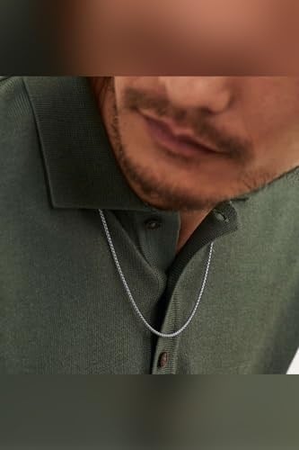 Trend Collection Kararmaz Ince Örme Model Çelik Erkek Kolye Zincir