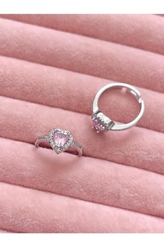 Trend Collection Zirkon Taşlı Pandora Kalp Model Ayarlanabillir Kadın Yüzük (hediye Yüzüğü)