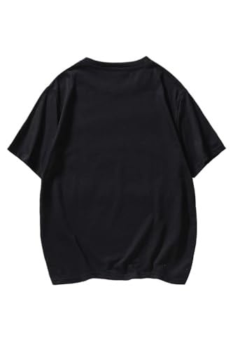 TrendSeninle Erkek Siyah T-shirt Chill Baskılı Oversize Tişört