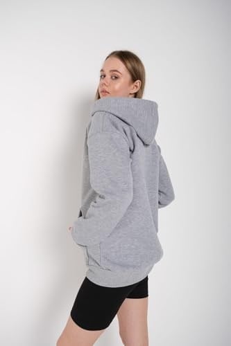 TrendSeninle Kadın Laci Gri Fermuarlı Hırka Sweat