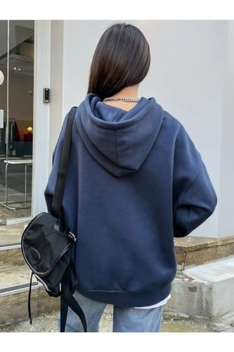 TrendSeninle Kadın Siyah Better Baskılı Oversize Sweatshirt
