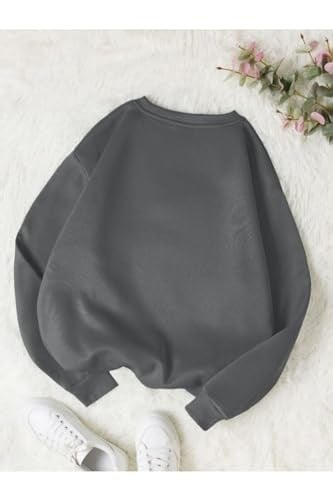 TrendSeninle Kadın Vizon Düz Bisiklet Yaka Sweatshirt