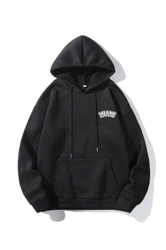 TrendSeninle Unisex Nefti Yeşil Miami 23 Baskılı Kapüşonlu Sweatshirt