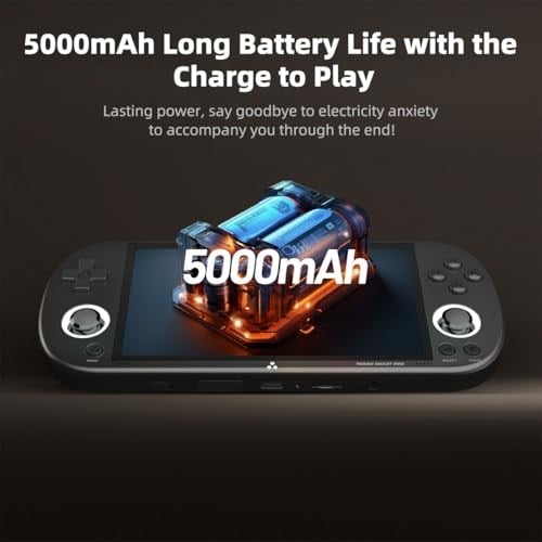 Trimui Smart Pro Oyun Konsolu 4.96-İnç 720x1280 IPS Ekran Dahili 64G TF Kart Video Oyun Konsolları 5000mAh Lityum Pil Çoklu Simülatörleri Destekler Günlük Oyun Konsol - Seçenekler: Gri-64G, 64G--Siyah