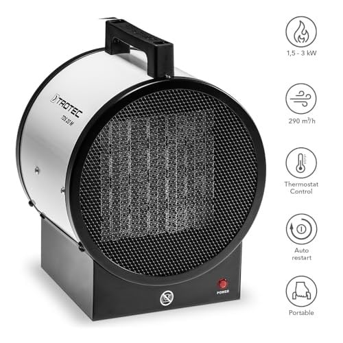 TROTEC Seramik Isıtıcı TDS 20 M Elektrikli Isıtıcı 3 kW - Seçenekler: 3 kW, 2 kW