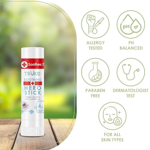 TruKid Hero Stick Yatıştırıcı Cilt Terapisi Balmı, Çocuklar İçin 55 oz