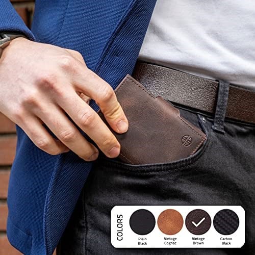TRUSADOR Toscana Üç Katlı Deri Cüzdan Erkekler ve Kadınlar İçin RFID Korumalı Kart Tutucu