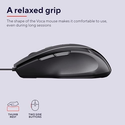Trust 23650 Voca Kablolu Mouse-Siyah