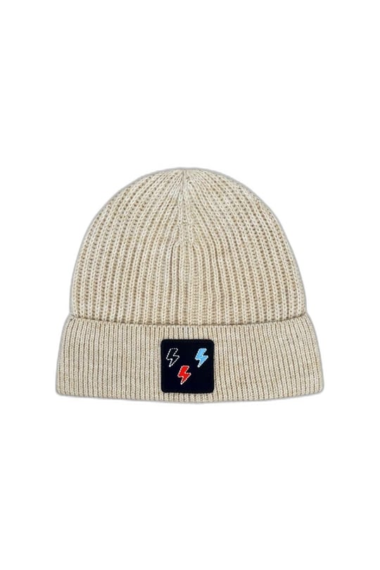 TSC HOUSE Unisex 22WCBE489U Lightning Nakışlı Bere, Ekru, Tek Beden