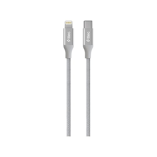 TTEC Alumicable Type-c Lightning Hızlı Şarj Kablosu 150cm 2DK41-8 Farklı Renk (Gri)