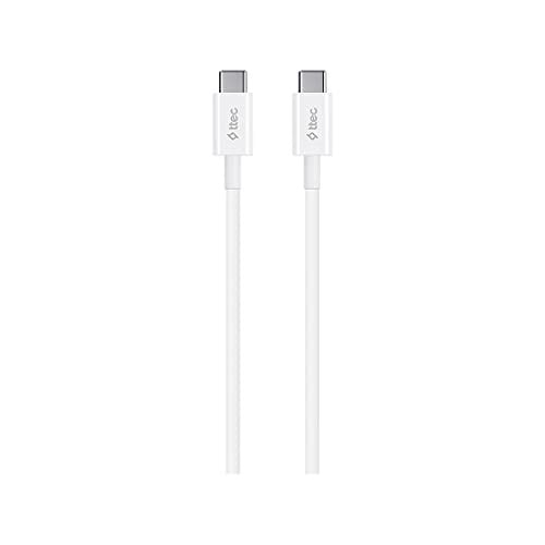 ttec USB-C - USB-C 120cm 60W PD/QC Hızlı Şarj/Data Kablosu Beyaz