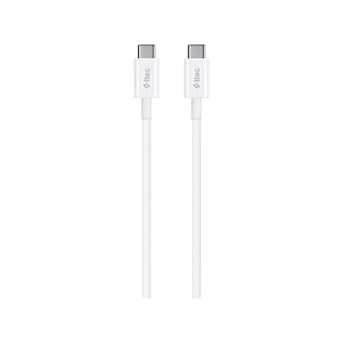 ttec USB-C - USB-C 120cm 60W PD/QC Hızlı Şarj/Data Kablosu Beyaz