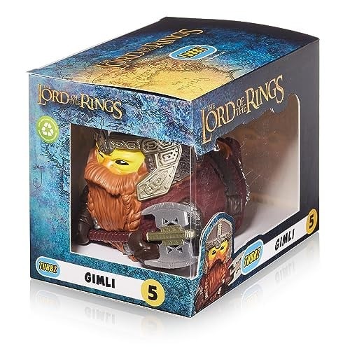 TUBBZ Kutulu Baskı Gimli Koleksiyon Vinil Kauçuk Ördek Figürü - Resmi Yüzüklerin Efendisi Ürünü - TV, Filmler ve Video Oyunları