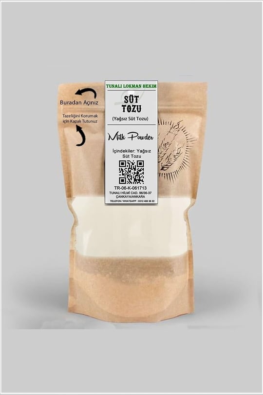 Tunalı Lokman Hekim Yağsız Süt Tozu 100 Gr