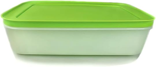 Tupperware dondurucu için kap 1,0 l beyaz yeşil düz buz kristal G36 buz kristali