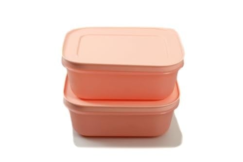 Tupperware Dondurucu Kabı 450 ml (2) Pembe Düz Buz Kristali Buz Kristali