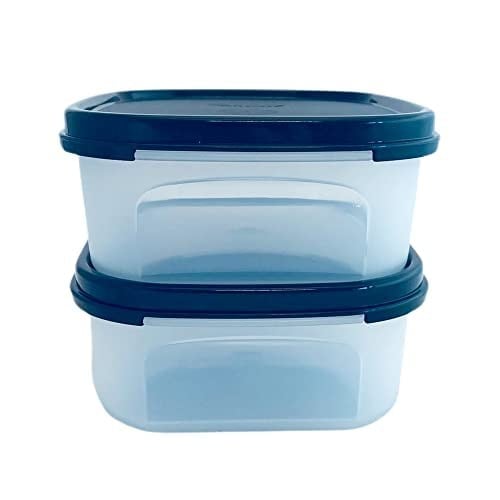 Tupperware İsviçre Seti 2 x 850 ml Siyah Kare Kompakt Konteyner Saklama Modüler Konteyner Taze Döngü Kuru Saklama Kabı