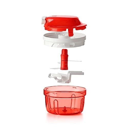 Tupperware SuperSonic Chopper Mini - Manuel Mutfak Robotu - 300 ml Kapasite - Elektrik Gerekmez - Otlar, Kuruyemişler, Sarımsak, Sebzeler Doğramak için İdeal - Yemek Hazırlama Aksesuarı ve Mutfak