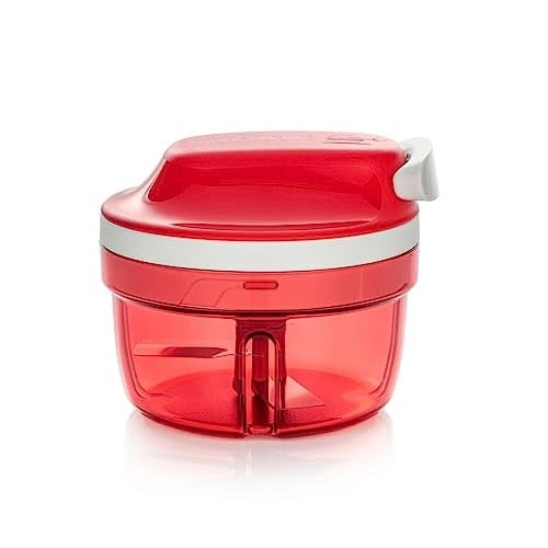 Tupperware SuperSonic Chopper Mini - Manuel Mutfak Robotu - 300 ml Kapasite - Elektrik Gerekmez - Otlar, Kuruyemişler, Sarımsak, Sebzeler Doğramak için İdeal - Yemek Hazırlama Aksesuarı ve Mutfak
