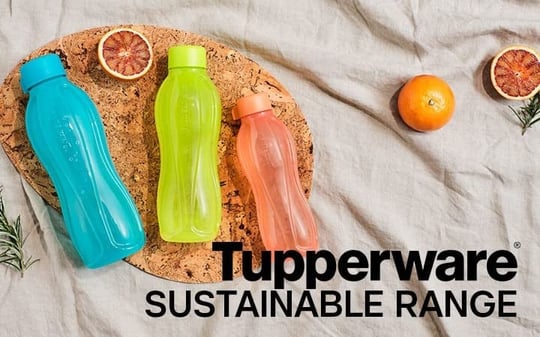 Tupperware to Go Eco 500 ml turkuaz klipsli kilitli içecek şişesi, ekolojik eko şişe