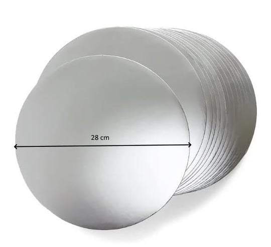 Turta Mendili/Pasta Altlığı Gümüş Yuvarlak 28 cm 10 adet