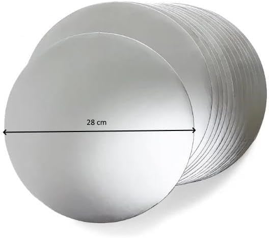 Turta Mendili/Pasta Altlığı Gümüş Yuvarlak 28 cm 10 adet