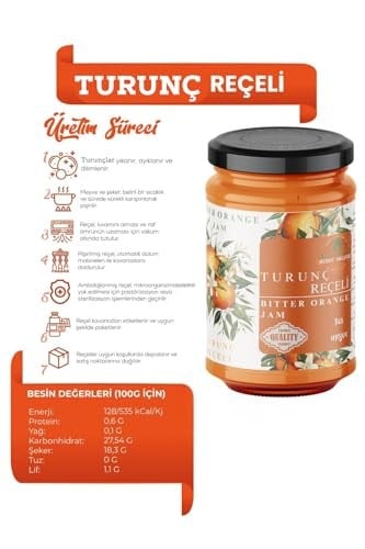 TURUNÇ REÇELİ DOĞAL KATKISIZ KORUYUCUSUZ HUDOT PREMIUM (% 65 MEYVE)