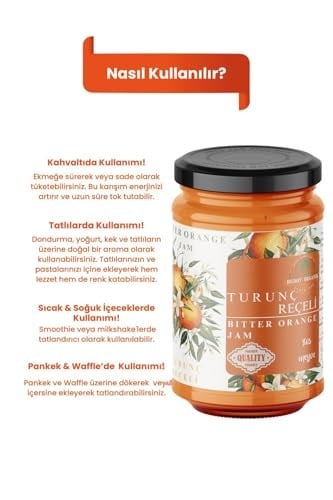 TURUNÇ REÇELİ DOĞAL KATKISIZ KORUYUCUSUZ HUDOT PREMIUM (% 65 MEYVE)