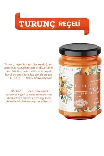 TURUNÇ REÇELİ DOĞAL KATKISIZ KORUYUCUSUZ HUDOT PREMIUM (% 65 MEYVE)
