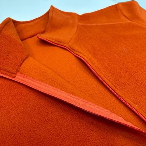 Turuncu Tam Fermuarlı Unisex Polar