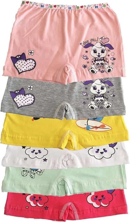 Tutku 3 Adet Kız Çocuk Boxer Çok Renkli 9-10 Yaş