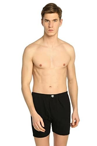 Tutku 5 Adet Ribana Siyah Renk Paçalı Boxer Siyah 3XL