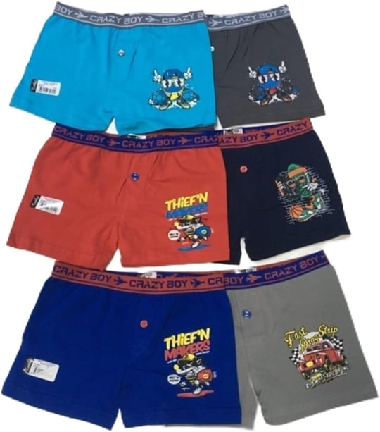 Tutku-6lı Erkek Çocuk Elastan Baskılı Boxer 0253