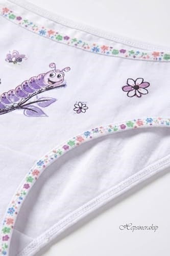 Tutku 6lı Kız Çocuk Baskılı Renkli Külot Likralı Slip