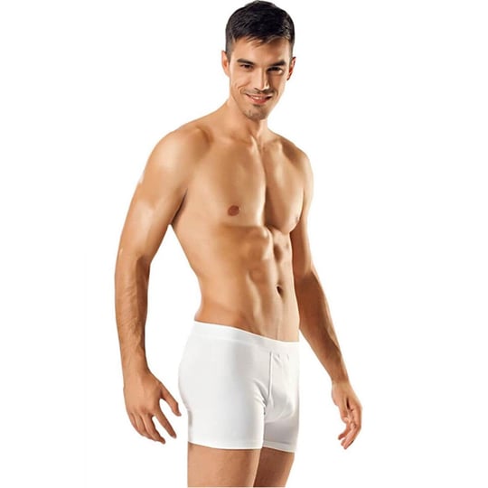 Tutku Erkek Pamuklu Likralı Boxer Paçalı Don 10lu Paket XXL Beyaz