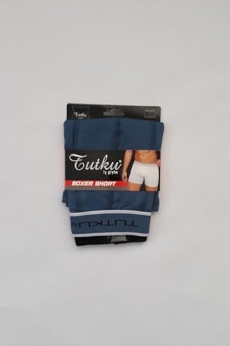Tutku Erkek Spor Boxer, Likralı Elastan, Havacı Mavi, L Beden, 12li Paket