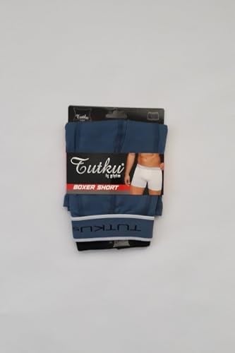 Tutku Erkek Spor Boxer Short, Havacı Mavi, Likralı Elastan, 6lı Paket, M Beden