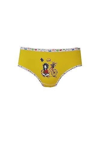Tutku-Iç Giyim 12li Kız Çocuk Baskılı Renkli Külot Likralı Slip