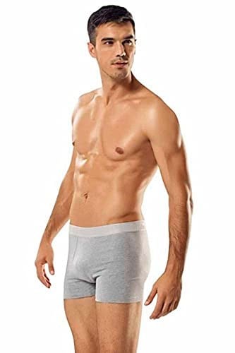 Tutku İç Giyim Pamuklu Likralı Erkek Slip Boxer 3 Lü Paket (Gri, XL)