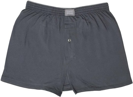 Tutku İç Giyim Pamuklu Penye Düğmeli Erkek Boxer 3 Lü Paket (Füme, 2XL)