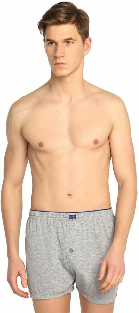 Tutku İç Giyim Pamuklu Penye Düğmeli Erkek Boxer 3 Lü Paket
