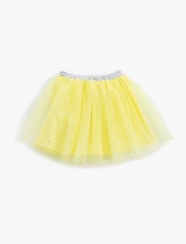 Tütü Mini Etek Parıltılı Astarlı Beli Parlak Lastikli