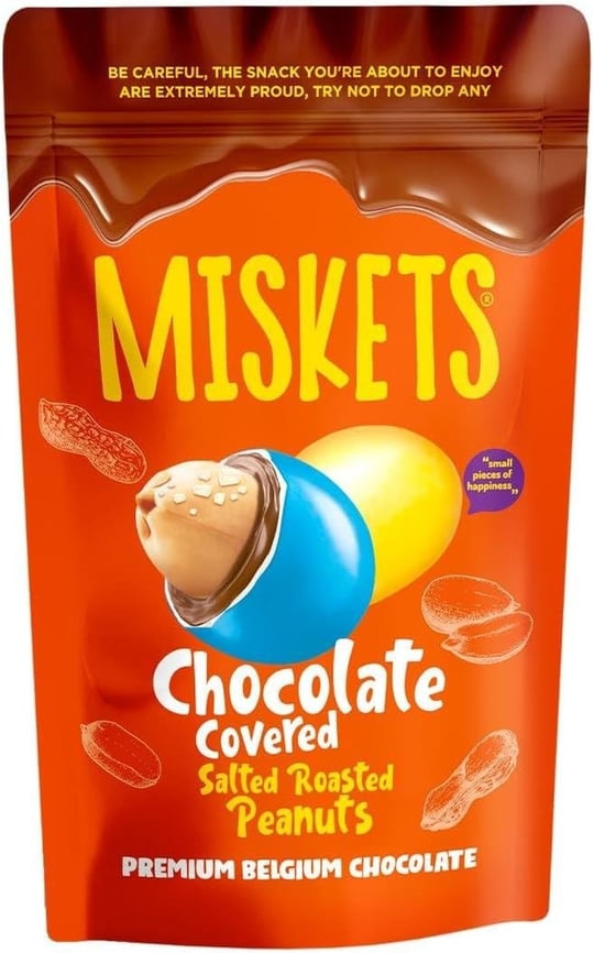 Tuzlu Yer Fıstıklı Sütlü Çikolata Kaplamalı Renkli Draje 120 gr
