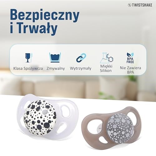 Twistshake Silikon 2’li Emzik Seti Gri Beyaz 6+ Ay
