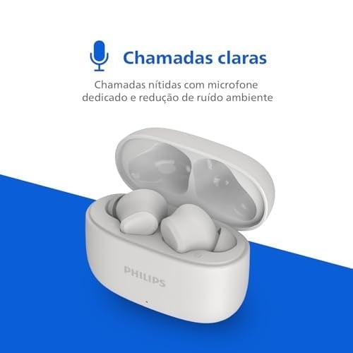 TWS Kablosuz Bluetooth Kulaklık, Mikrofonlu, Bar Tasarımlı, IPX4 ve 24 Saatlik Toplam Güç Kaynağı, Beyaz TAT1109WT/00