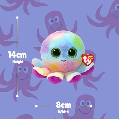 TY Beanie Boos Pastel Ahtapot Bubbles Mor Peluş Oyuncak 15 Cm