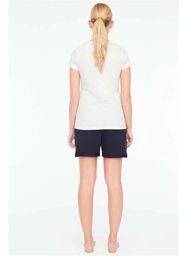 U.S. Polo Assn. - Kadın Kar Melanj T-Shirt Şort Takımı