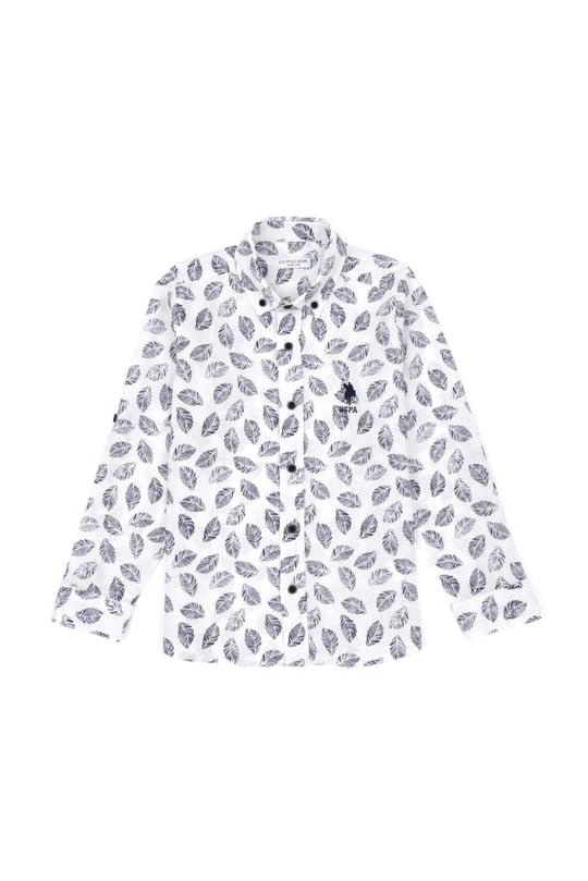 U.S. Polo Assn. Erkek Çocuk Lacivert Gömlek Desenli 50283890-VR033