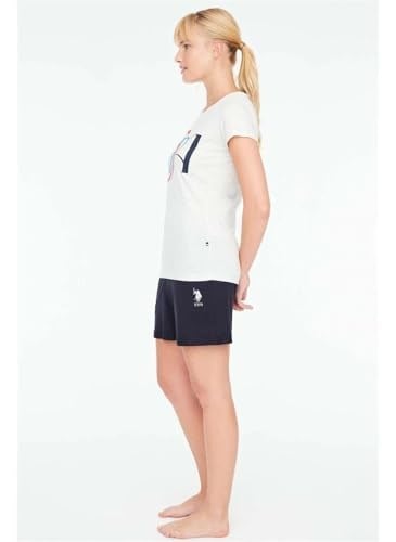 U.S. Polo Assn. - Kadın Kar Melanj T-Shirt Şort Takımı